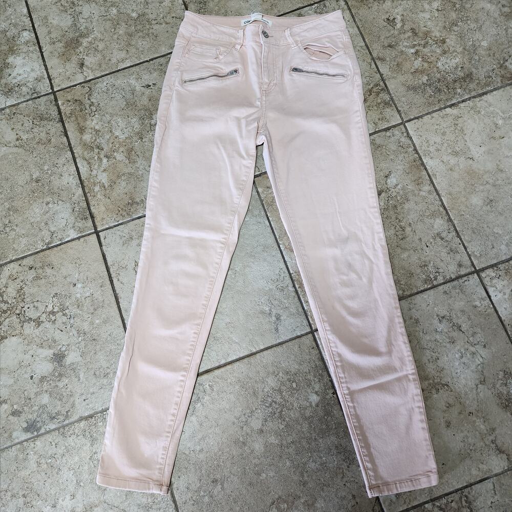COUNTRY ROAD Jeans Womens 10 Peach Tapered Slim Mid Rise Denim Casual Zip Fly